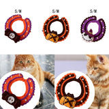 Maxbell Halloween Cat Costume Collar for Dogs Cats Knitted for Party Holiday Festive Black Ghost S