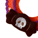 Maxbell Halloween Cat Costume Collar for Dogs Cats Knitted for Party Holiday Festive Black Ghost M