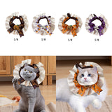 Maxbell Pet Halloween Pumpkin Costume Decorative Pet Neckwear for Kitten Puppy black S