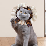 Maxbell Pet Halloween Pumpkin Costume Decorative Pet Neckwear for Kitten Puppy black S
