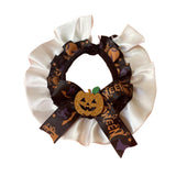 Maxbell Pet Halloween Pumpkin Costume Decorative Pet Neckwear for Kitten Puppy black S