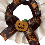Maxbell Pet Halloween Pumpkin Costume Decorative Pet Neckwear for Kitten Puppy black S