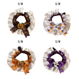 Maxbell Pet Halloween Pumpkin Costume Decorative Pet Neckwear for Kitten Puppy black S