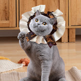 Maxbell Pet Halloween Pumpkin Costume Decorative Pet Neckwear for Kitten Puppy black M