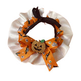 Maxbell Pet Halloween Pumpkin Costume Decorative Pet Neckwear for Kitten Puppy Orange S