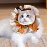 Maxbell Pet Halloween Pumpkin Costume Decorative Pet Neckwear for Kitten Puppy Orange S