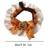 Maxbell Pet Halloween Pumpkin Costume Decorative Pet Neckwear for Kitten Puppy Orange M
