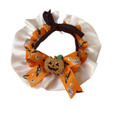Maxbell Pet Halloween Pumpkin Costume Decorative Pet Neckwear for Kitten Puppy Orange M