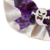 Maxbell Pet Halloween Pumpkin Costume Decorative Pet Neckwear for Kitten Puppy Purple S