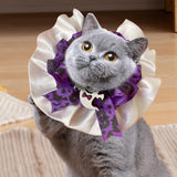 Maxbell Pet Halloween Pumpkin Costume Decorative Pet Neckwear for Kitten Puppy Purple S