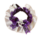 Maxbell Pet Halloween Pumpkin Costume Decorative Pet Neckwear for Kitten Puppy Purple M