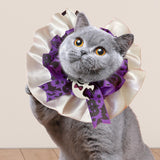 Maxbell Pet Halloween Pumpkin Costume Decorative Pet Neckwear for Kitten Puppy Purple M