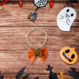 Cat Collar Necklace Neckwear Dog Necklace for Rabbits Kitty Small Medium Dogs Orange M