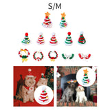 Christmas Dog Hat Cosplay Holiday Decoration Dog Cap for Daily Costume Party S red star