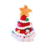 Christmas Dog Hat Cosplay Holiday Decoration Dog Cap for Daily Costume Party S red star