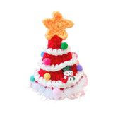 Christmas Dog Hat Cosplay Holiday Decoration Dog Cap for Daily Costume Party S red star