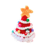 Christmas Dog Hat Cosplay Holiday Decoration Dog Cap for Daily Costume Party S red star