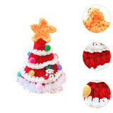 Christmas Dog Hat Cosplay Holiday Decoration Dog Cap for Daily Costume Party S red star