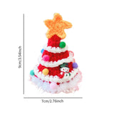 Christmas Dog Hat Cosplay Holiday Decoration Dog Cap for Daily Costume Party S red star