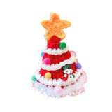 Maxbell Christmas Dog Hat Cosplay Holiday Decoration Dog Cap for Daily Costume Party M red star