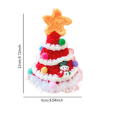 Maxbell Christmas Dog Hat Cosplay Holiday Decoration Dog Cap for Daily Costume Party M red star