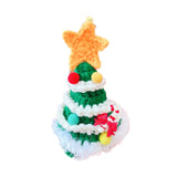 Christmas Dog Hat Cosplay Holiday Decoration Dog Cap for Daily Costume Party S green star