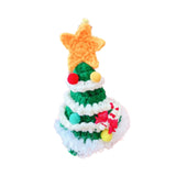 Christmas Dog Hat Cosplay Holiday Decoration Dog Cap for Daily Costume Party S green star