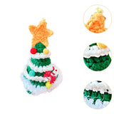 Christmas Dog Hat Cosplay Holiday Decoration Dog Cap for Daily Costume Party S green star