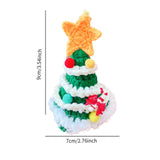 Christmas Dog Hat Cosplay Holiday Decoration Dog Cap for Daily Costume Party S green star