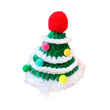 Christmas Dog Hat Cosplay Holiday Decoration Dog Cap for Daily Costume Party S green ball