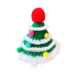 Christmas Dog Hat Cosplay Holiday Decoration Dog Cap for Daily Costume Party S green ball