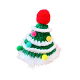 Christmas Dog Hat Cosplay Holiday Decoration Dog Cap for Daily Costume Party S green ball