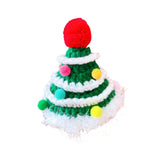 Christmas Dog Hat Cosplay Holiday Decoration Dog Cap for Daily Costume Party S green ball