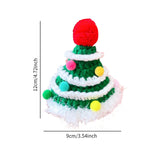 Christmas Dog Hat Cosplay Holiday Decoration Dog Cap for Daily Costume Party M green ball