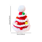 Maxbell Christmas Dog Hat Cosplay Holiday Decoration Dog Cap for Daily Costume Party M red  ball