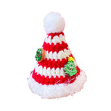 Maxbell Christmas Dog Hat Cosplay Holiday Decoration Dog Cap for Daily Costume Party S red white