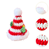 Maxbell Christmas Dog Hat Cosplay Holiday Decoration Dog Cap for Daily Costume Party S red white
