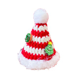 Maxbell Christmas Dog Hat Cosplay Holiday Decoration Dog Cap for Daily Costume Party M red white