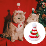 Maxbell Christmas Dog Hat Cosplay Holiday Decoration Dog Cap for Daily Costume Party M red white