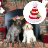 Maxbell Christmas Dog Hat Cosplay Holiday Decoration Dog Cap for Daily Costume Party M red white