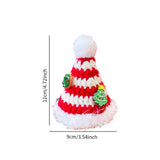 Maxbell Christmas Dog Hat Cosplay Holiday Decoration Dog Cap for Daily Costume Party M red white