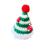 Maxbell Christmas Dog Hat Cosplay Holiday Decoration Dog Cap for Daily Costume Party S white green