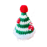Maxbell Christmas Dog Hat Cosplay Holiday Decoration Dog Cap for Daily Costume Party S white green