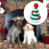 Maxbell Christmas Dog Hat Cosplay Holiday Decoration Dog Cap for Daily Costume Party S white green