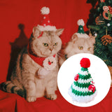 Maxbell Christmas Dog Hat Cosplay Holiday Decoration Dog Cap for Daily Costume Party S white green