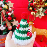 Maxbell Christmas Dog Hat Cosplay Holiday Decoration Dog Cap for Daily Costume Party S white green