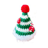 Maxbell Christmas Dog Hat Cosplay Holiday Decoration Dog Cap for Daily Costume Party M white green