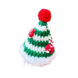 Maxbell Christmas Dog Hat Cosplay Holiday Decoration Dog Cap for Daily Costume Party M white green