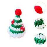 Maxbell Christmas Dog Hat Cosplay Holiday Decoration Dog Cap for Daily Costume Party M white green