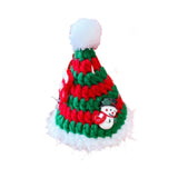 Maxbell Christmas Dog Hat Cosplay Holiday Decoration Dog Cap for Daily Costume Party S red green